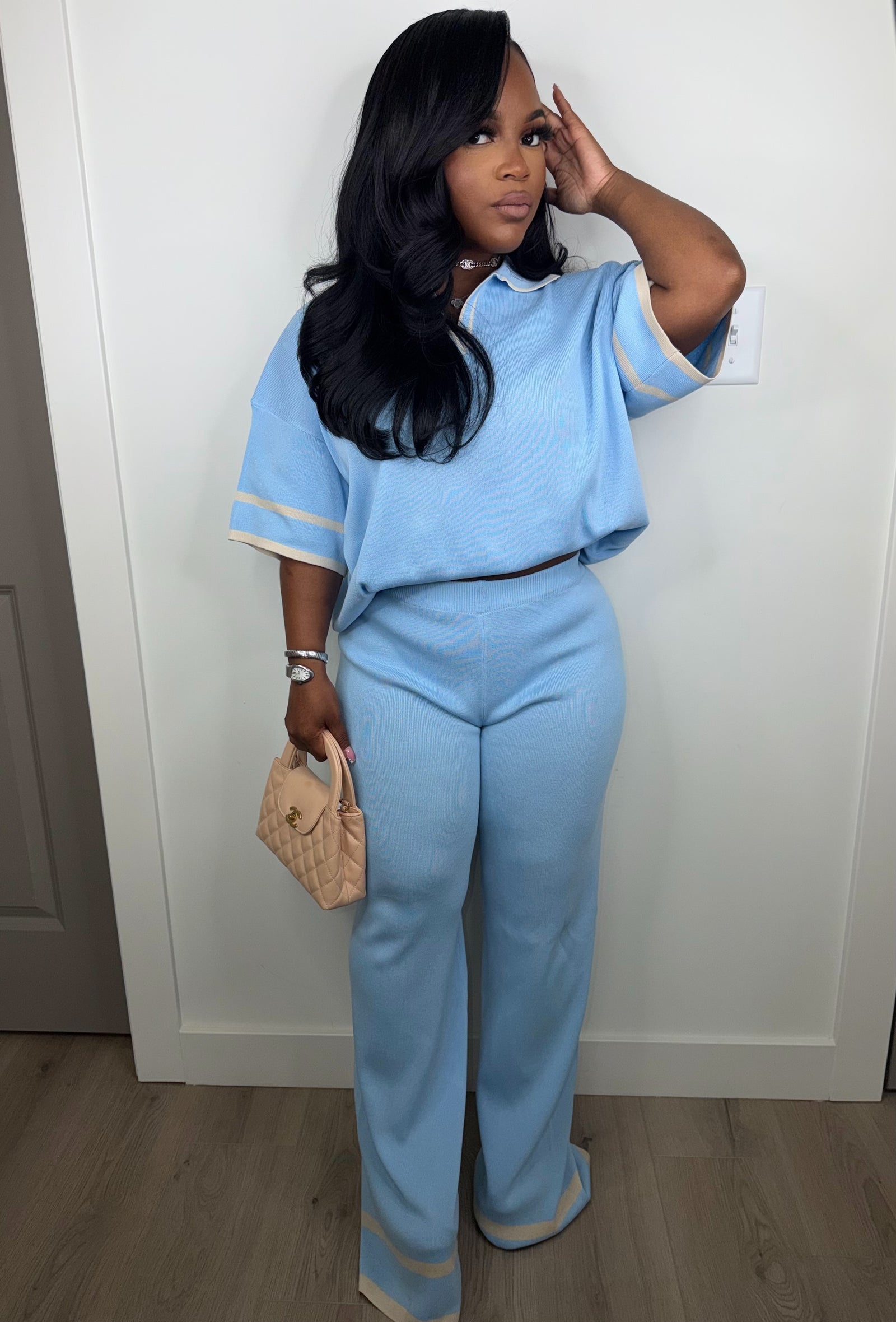 Baby baby baby set (very very stretchy) blue