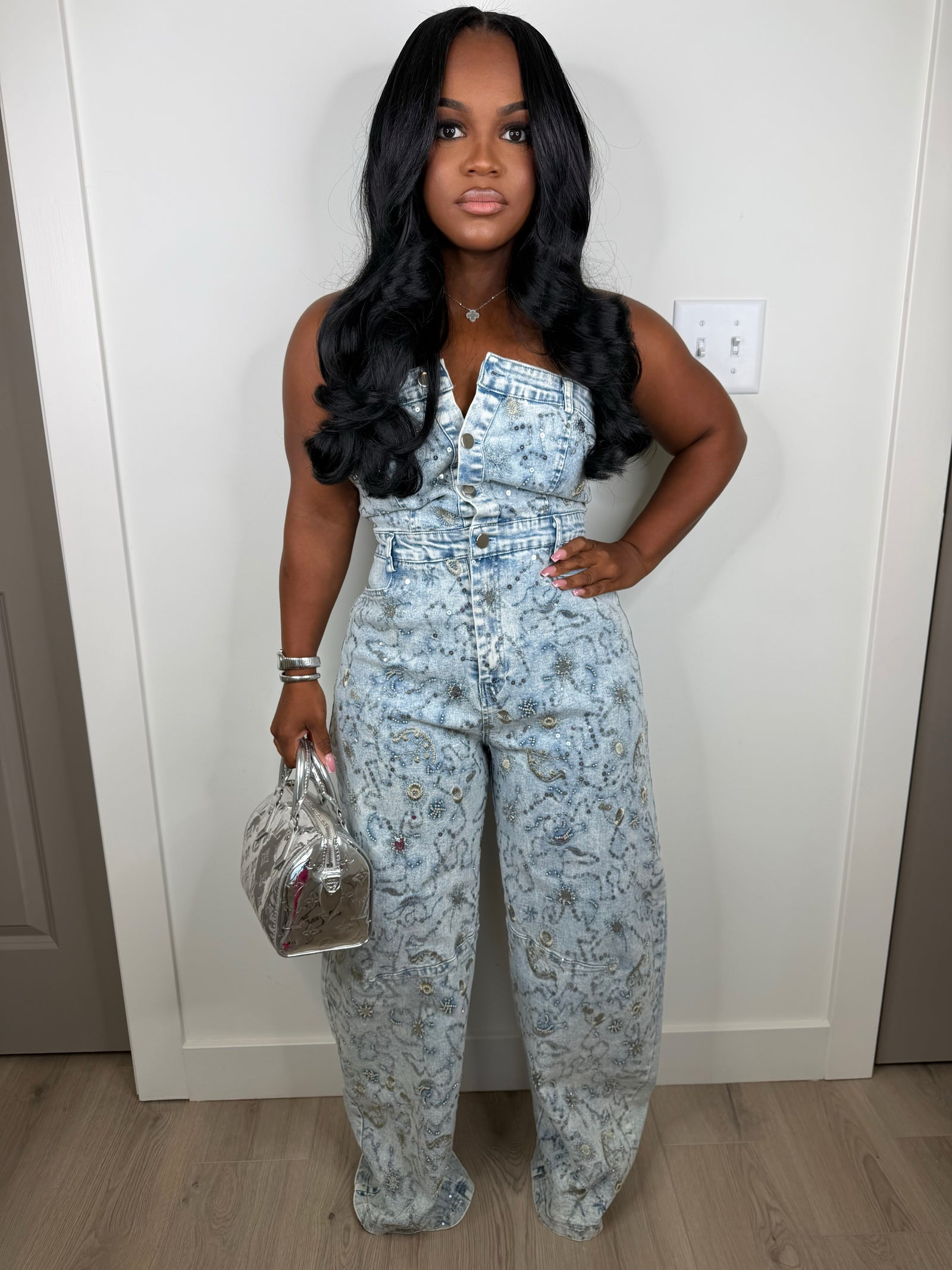 She's the biggest luxe jumpsuit