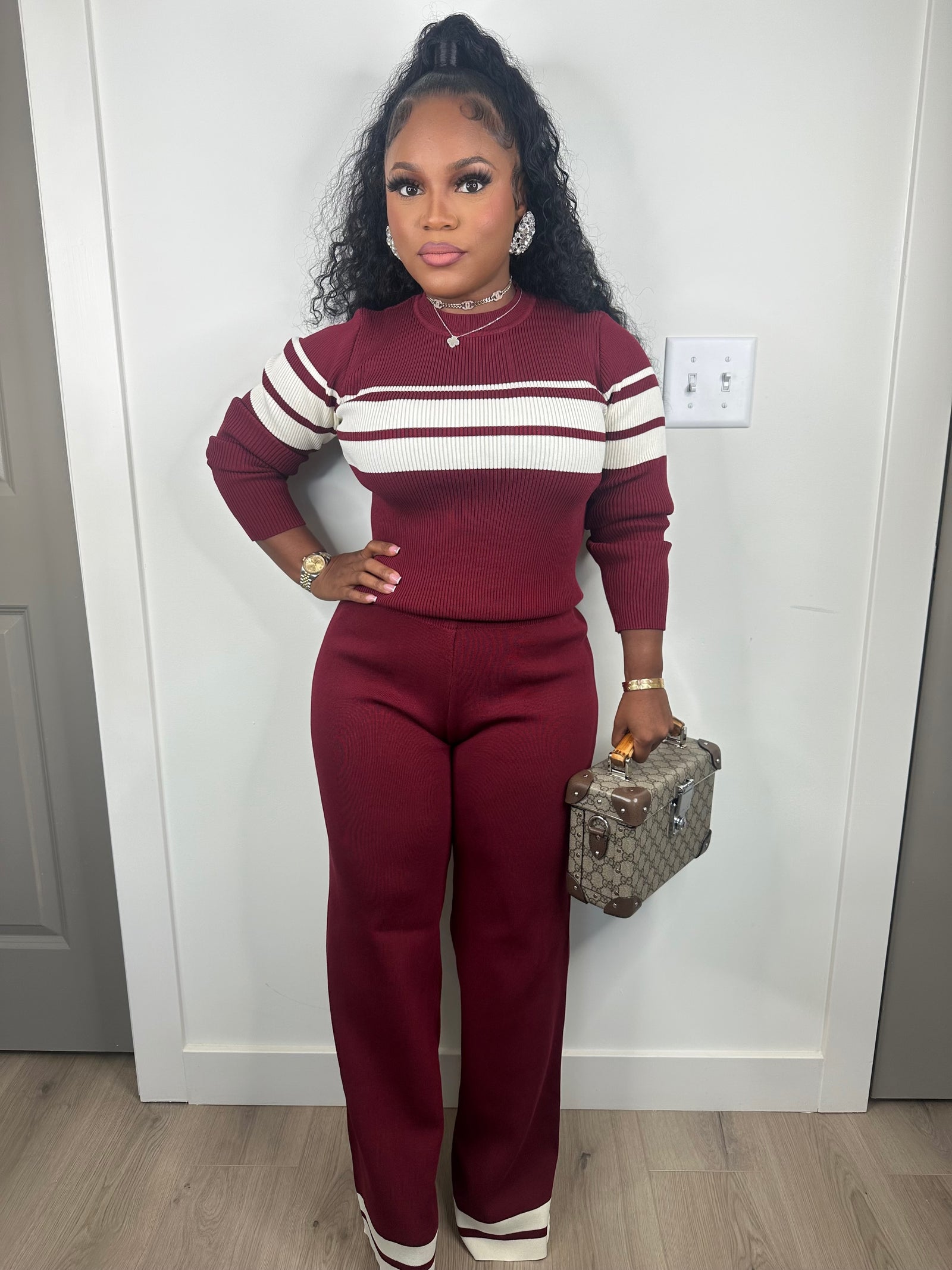 Pay the cost luxe set (burgundy)