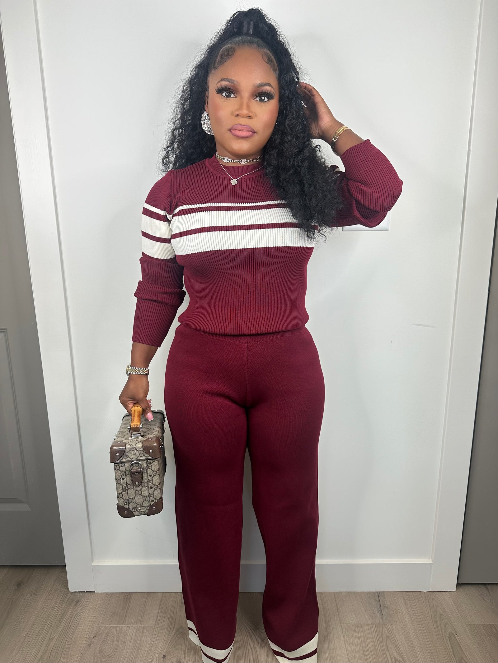 Pay the cost luxe set (burgundy)