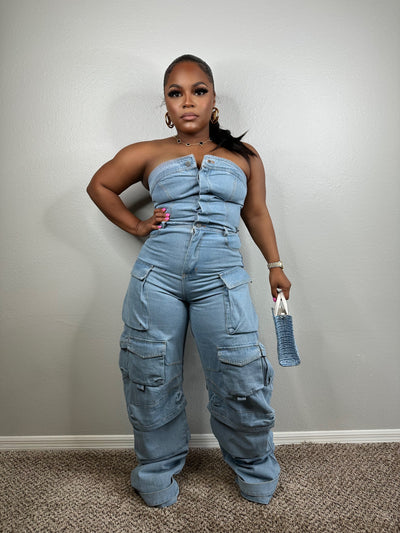 Luxe edition cargo jumpsuit (light)