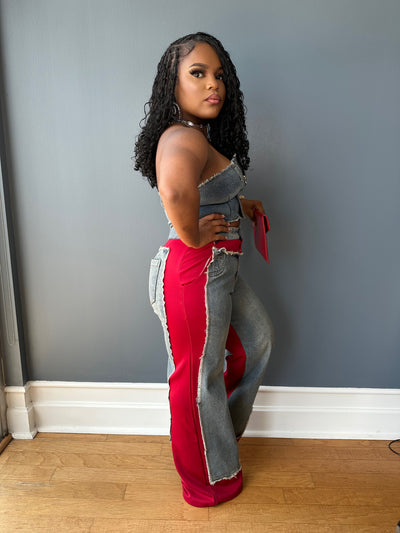 Best of both world luxe jeans  (red)