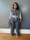 Her luxe denim set great stretch