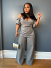 Babydoll luxe jumpsuit (gray)