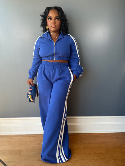 Nothing without you luxe set very stretchy royal blue