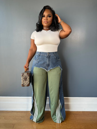 Pick a side luxe pants (olive) very stretchy