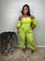 Her cargo jumpsuit (lime)