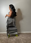 St. Lucia skirt set (small-xl) black/white FINAL RESTOCK