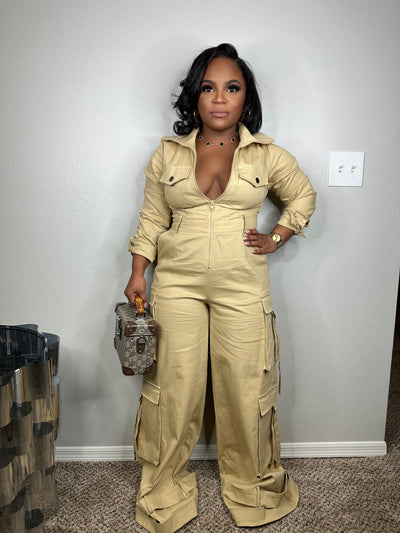 I found you luxe jumpsuit (nude)