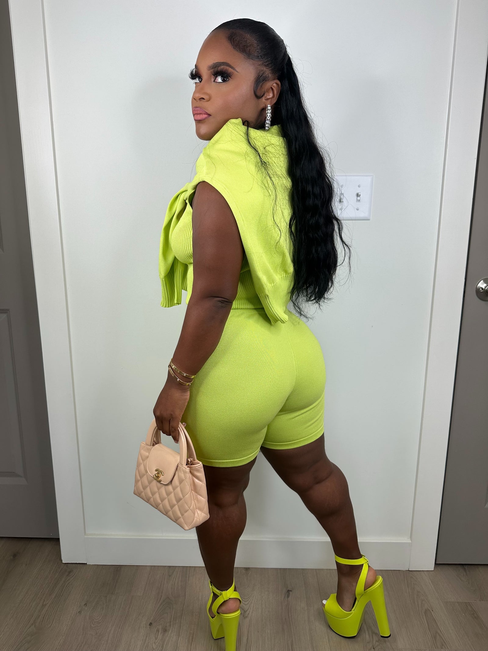 Jet Baddie Luxe Stretch Set (Lime) 3pc