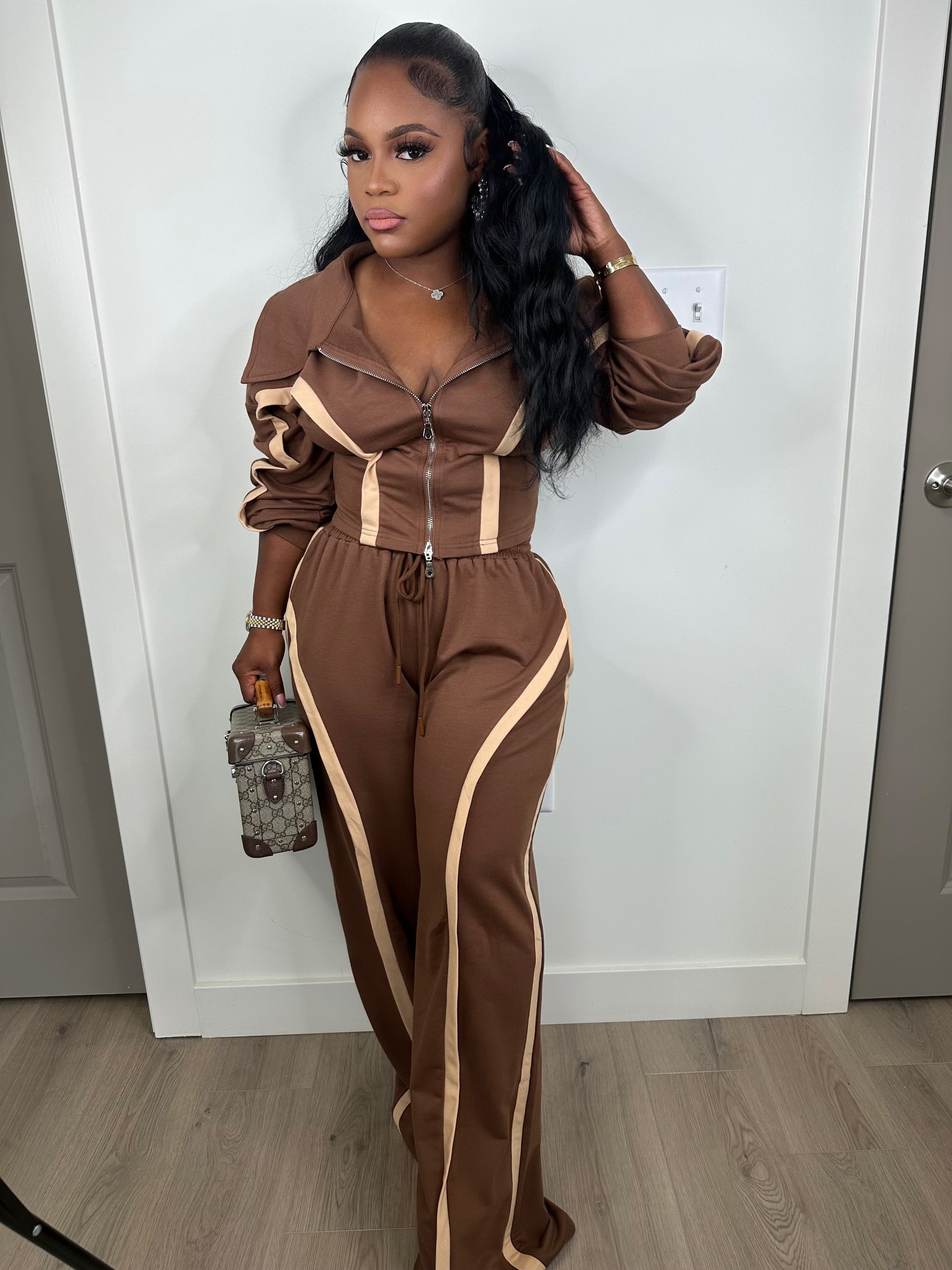 Mocha Lady luxe Stretchy Set