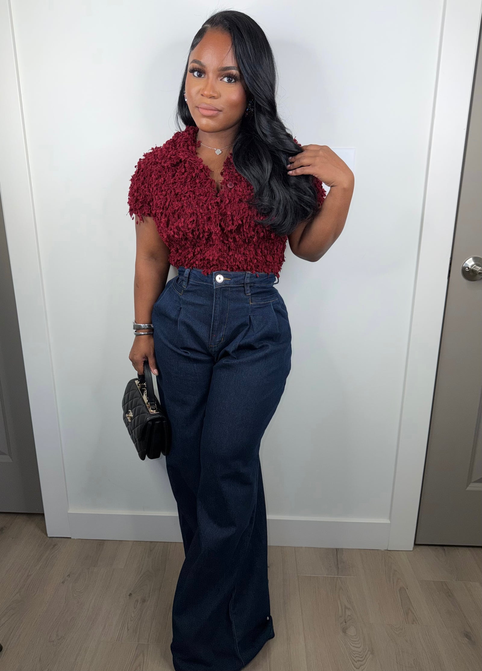 Château Pleated Palazzo Jeans (very very stretch) JEANS ONLY