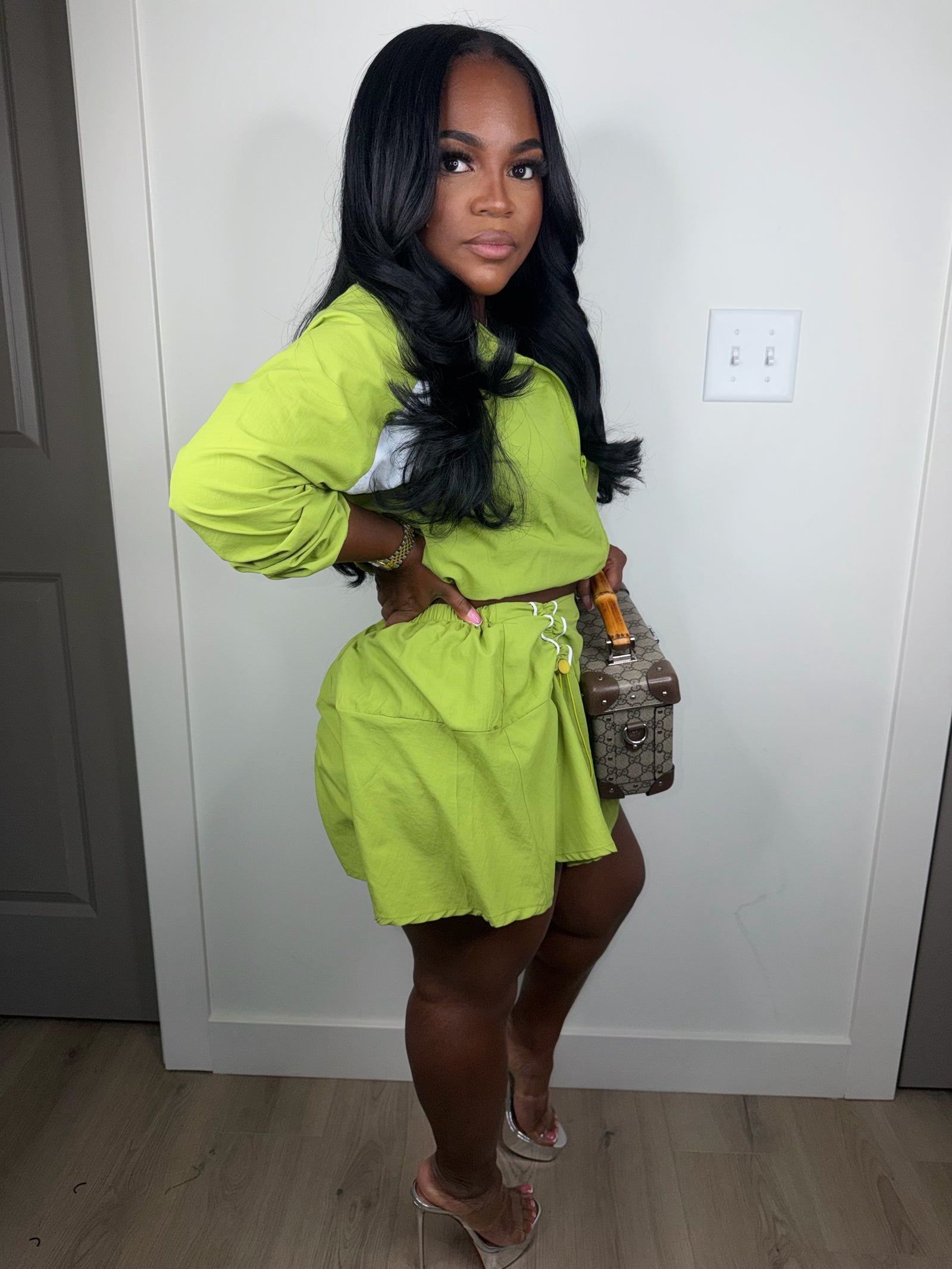 Dope girl skirt set (lime)