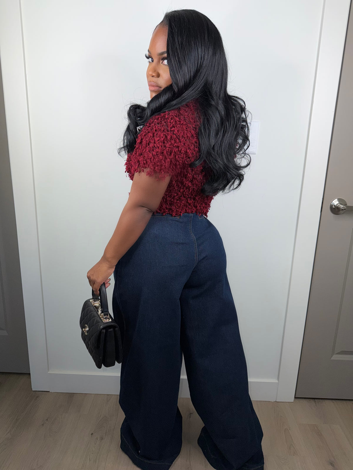 Château Pleated Palazzo Jeans (very very stretch) JEANS ONLY