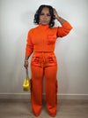 Triple Threat  luxe pants set very stretchy (orange)