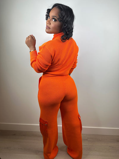 Triple Threat  luxe pants set very stretchy (orange)