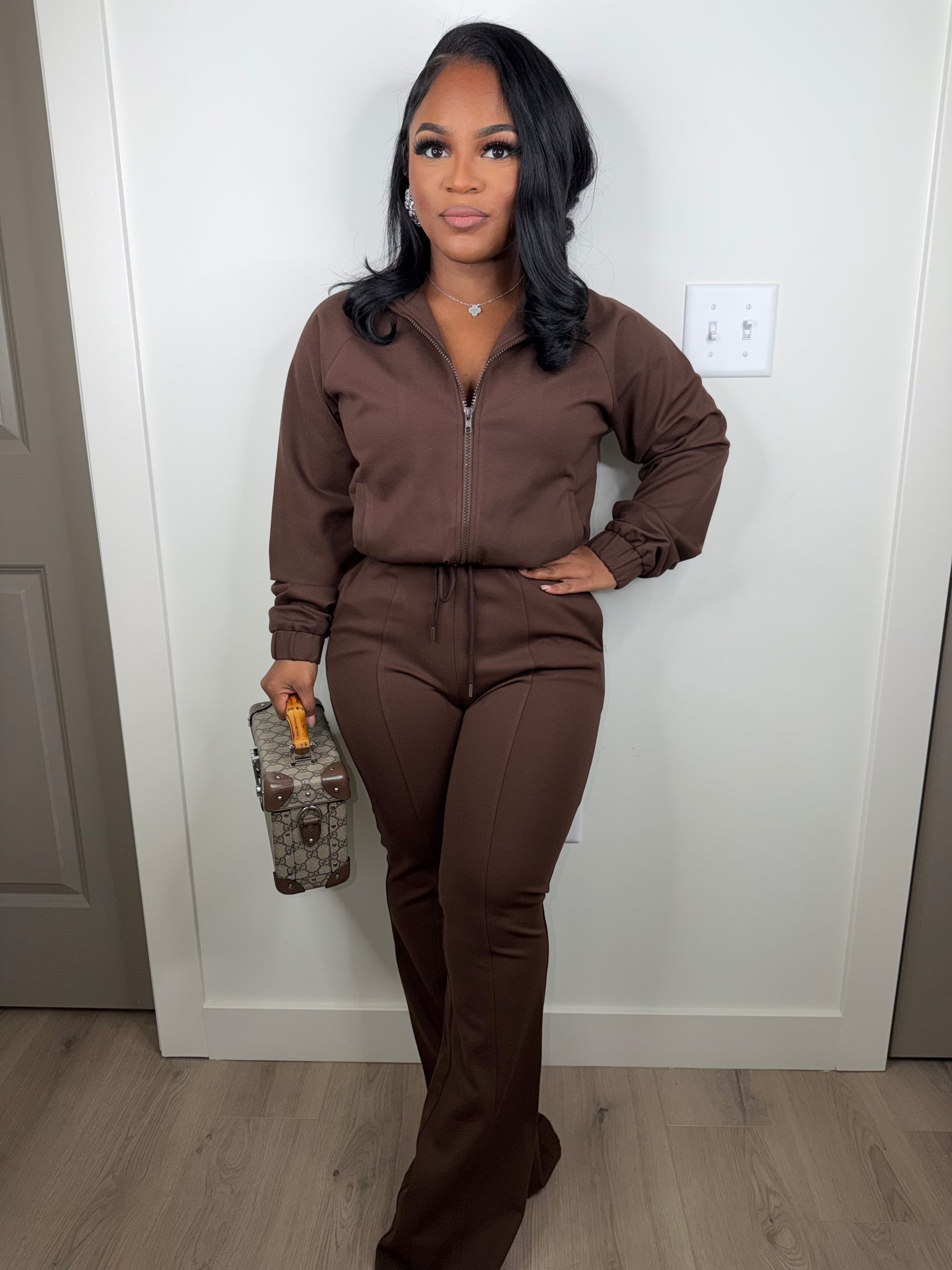 I deserve luxe set (brown) very stretchy