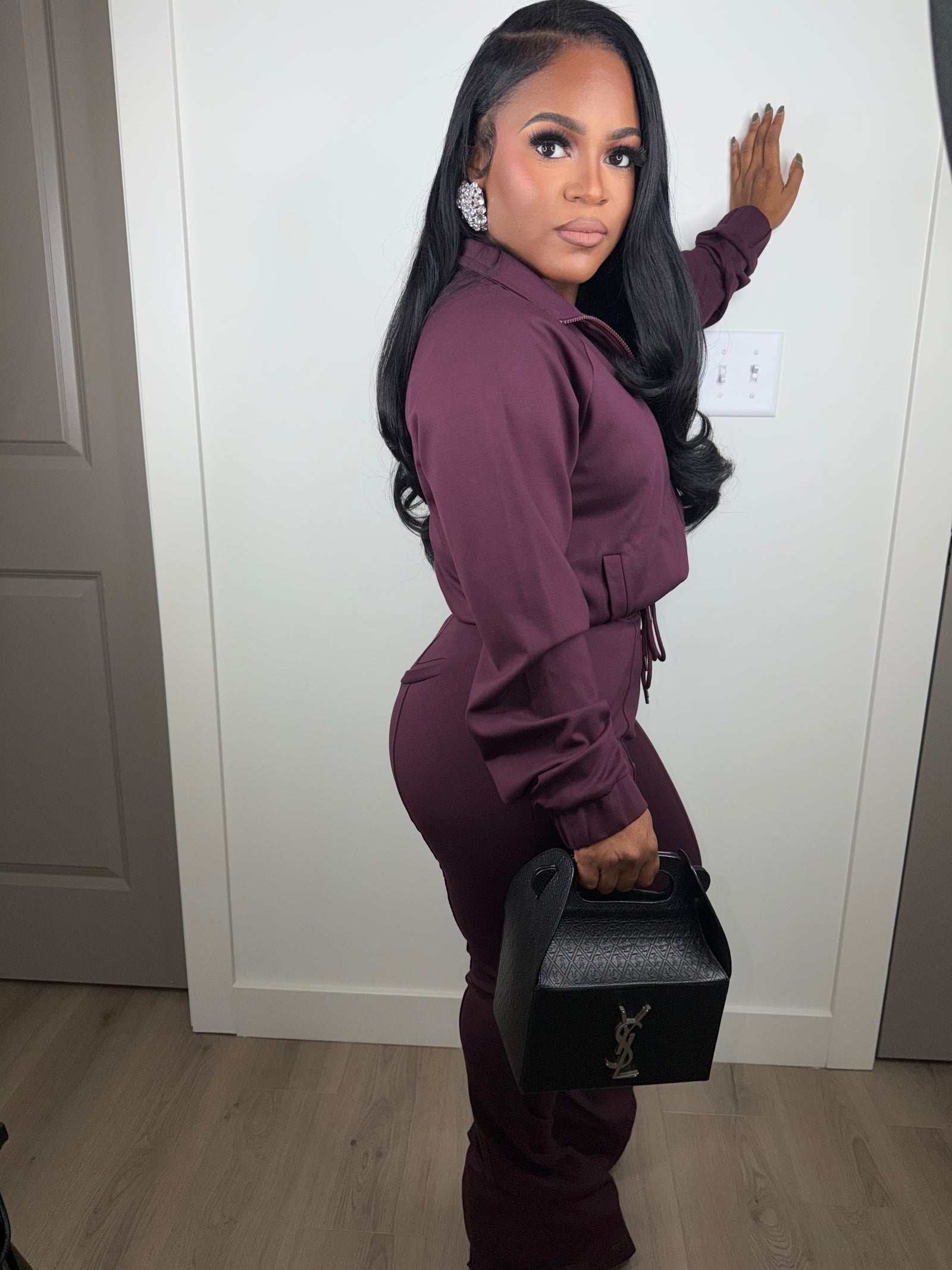 I deserve luxe set (plum) very stretchy