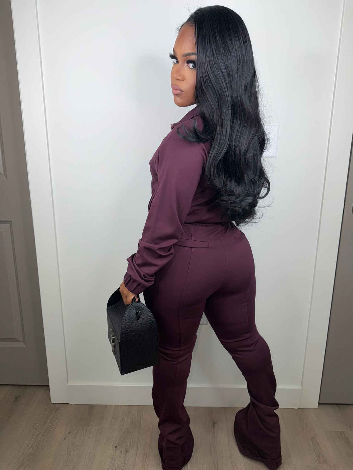 I deserve luxe set (plum) very stretchy