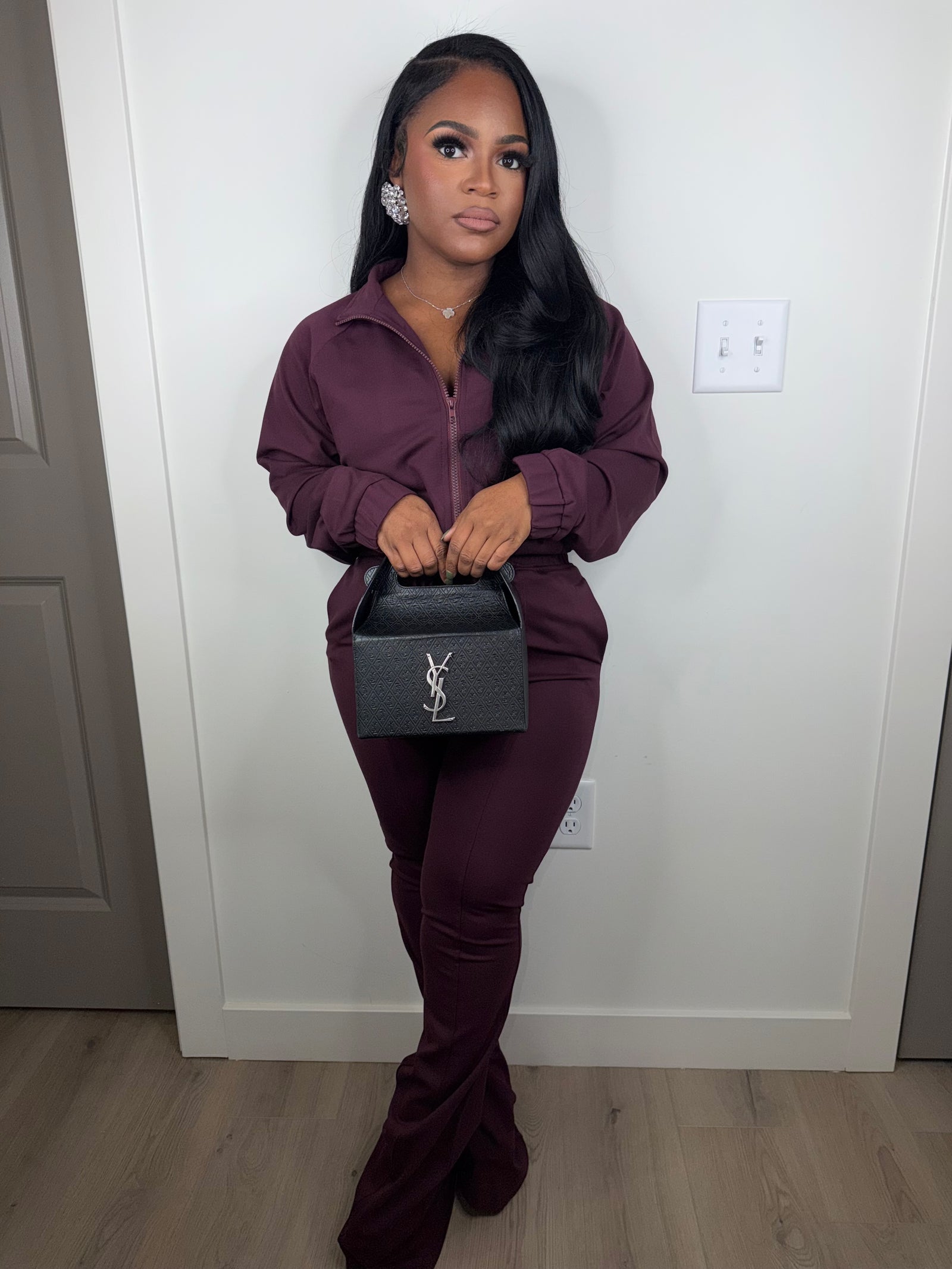 I deserve luxe set (plum) very stretchy