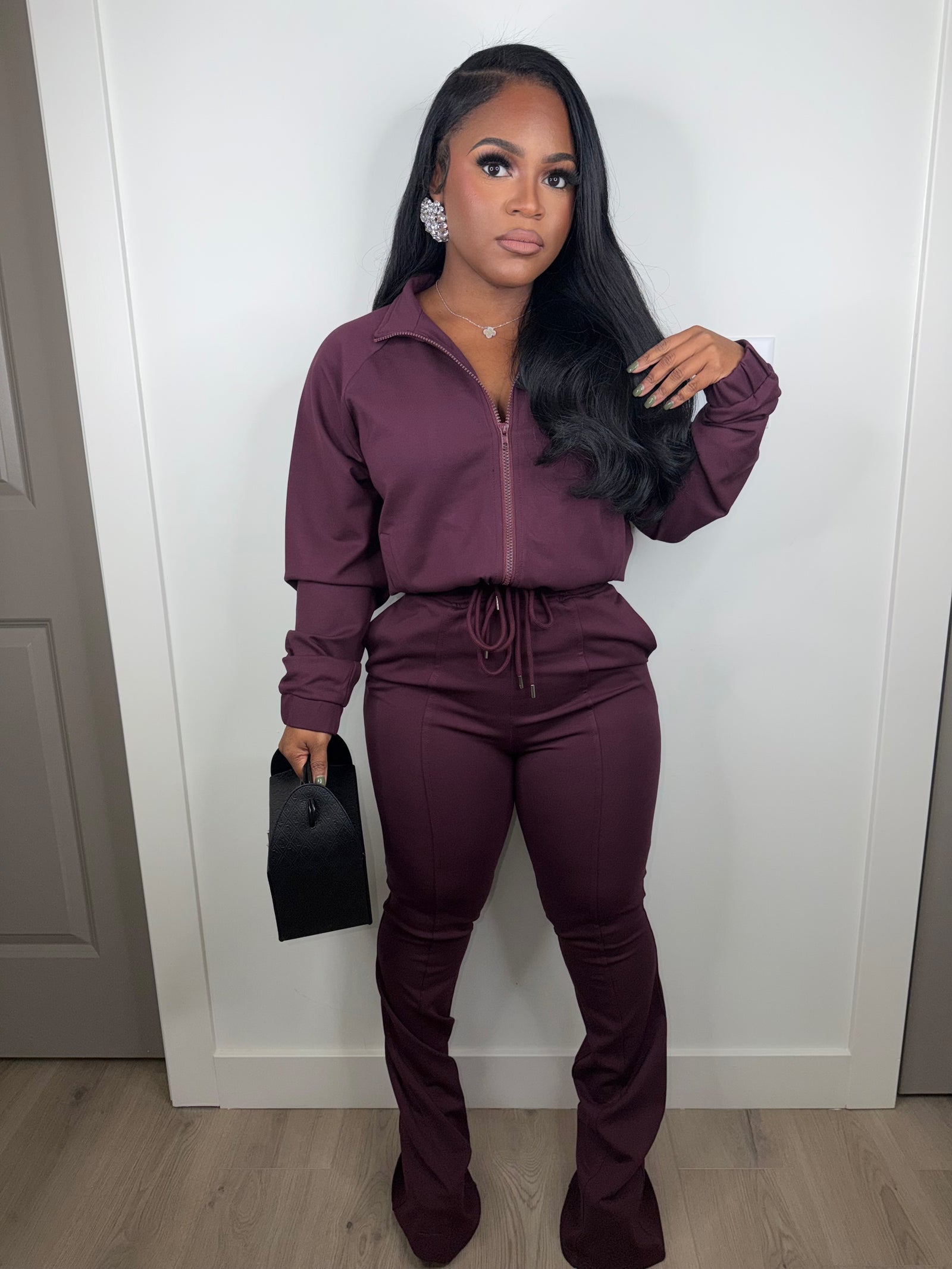 I deserve luxe set (plum) very stretchy