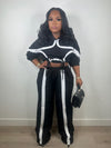 Irresistible luxe pants set (black/white)