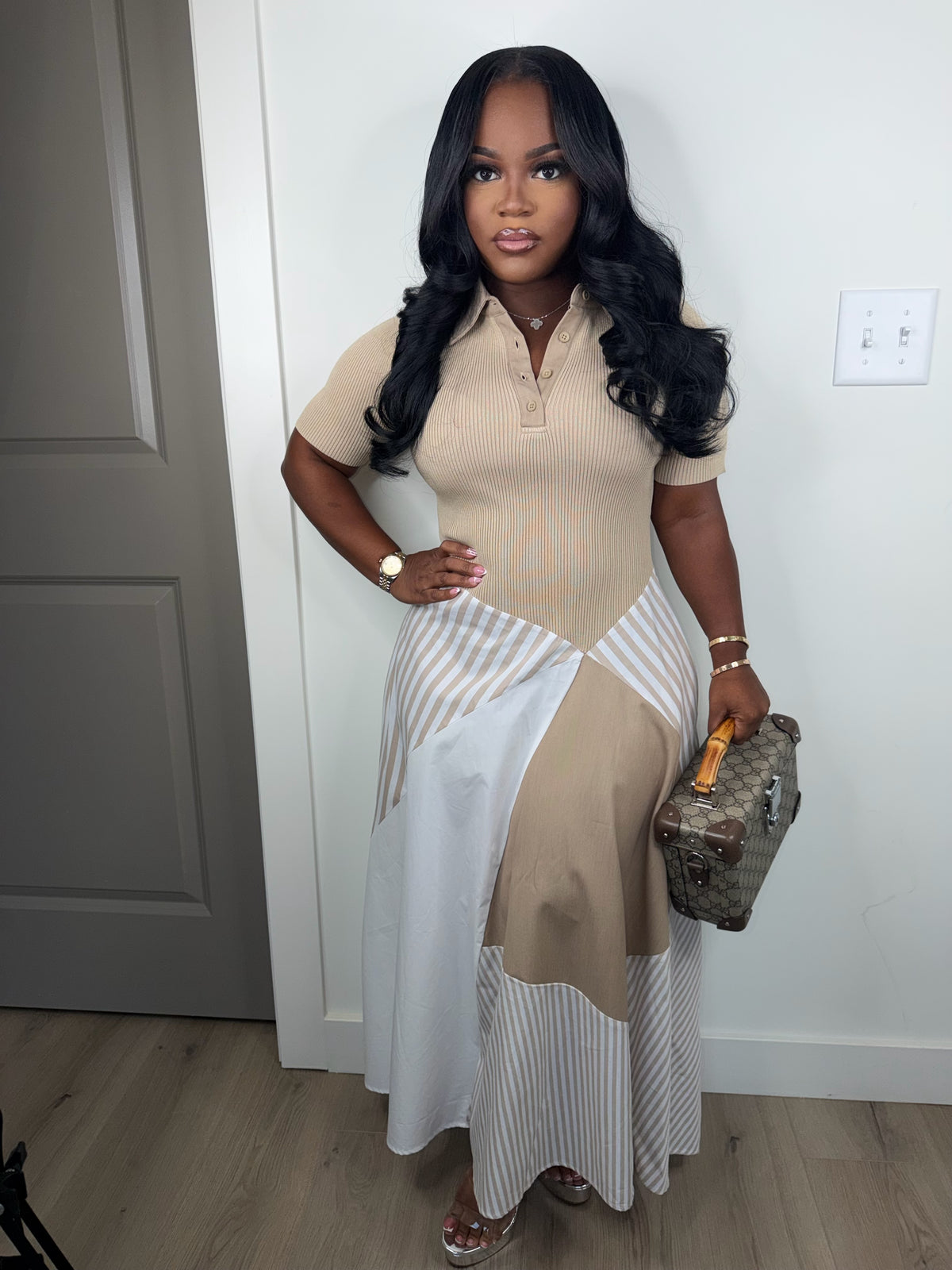 Take it easy luxe dress (nude)