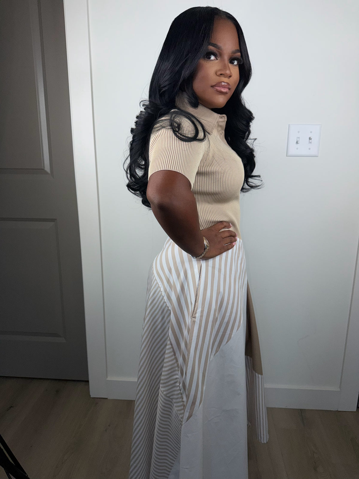 Take it easy luxe dress (nude)