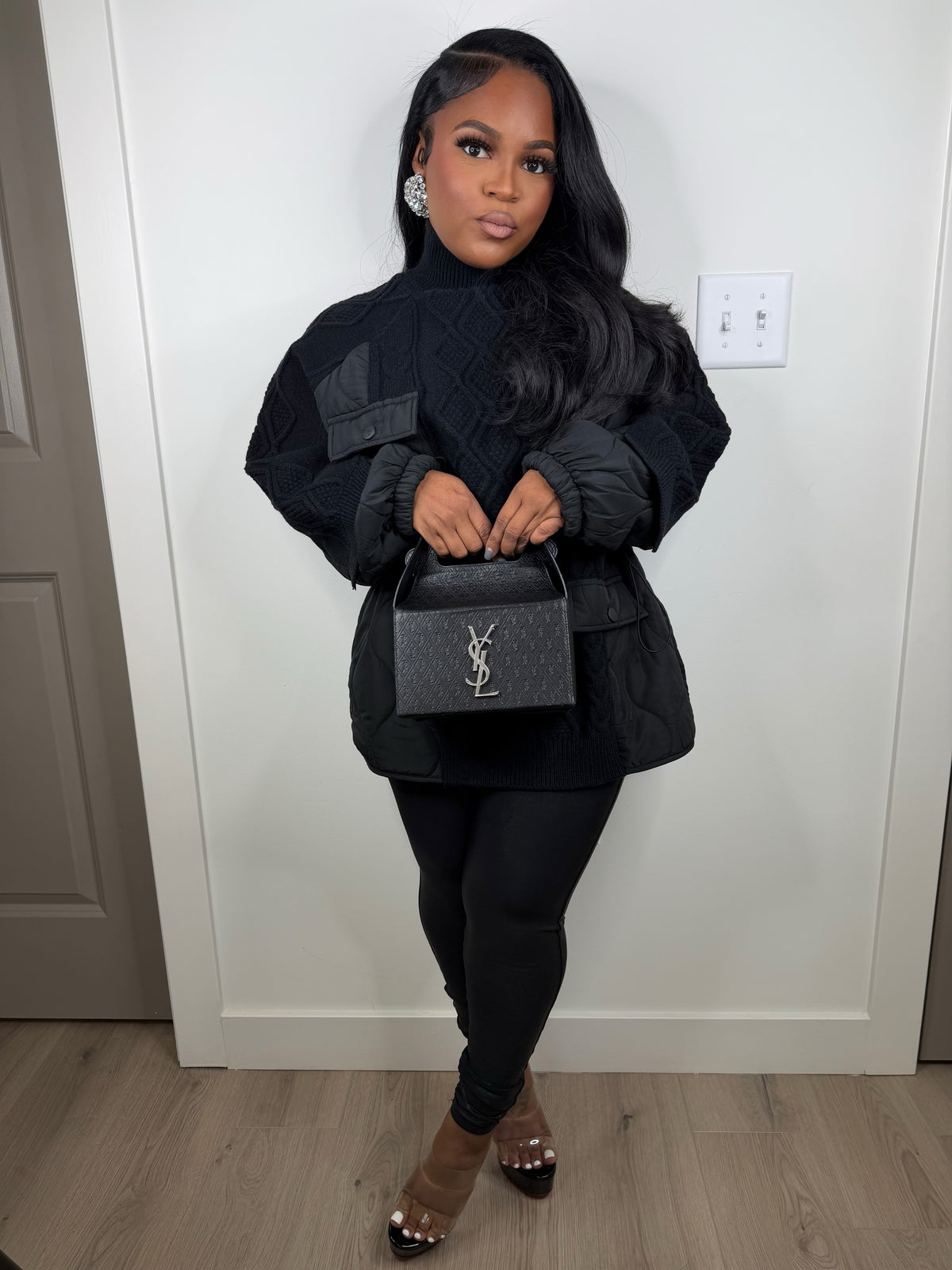 Culture luxe oversized sweater (stretchy) black