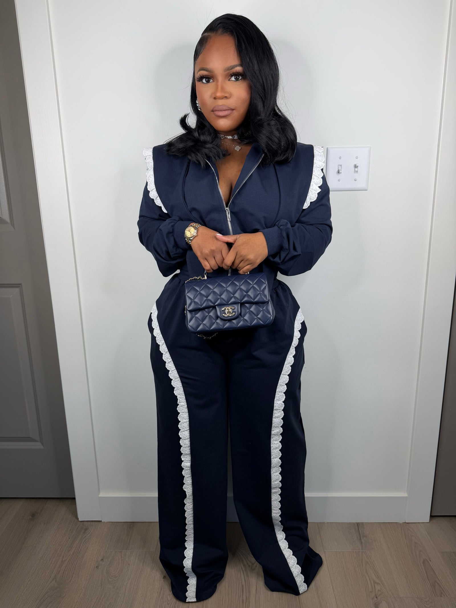 Echelon Bleu Lace Set (very stretchy)