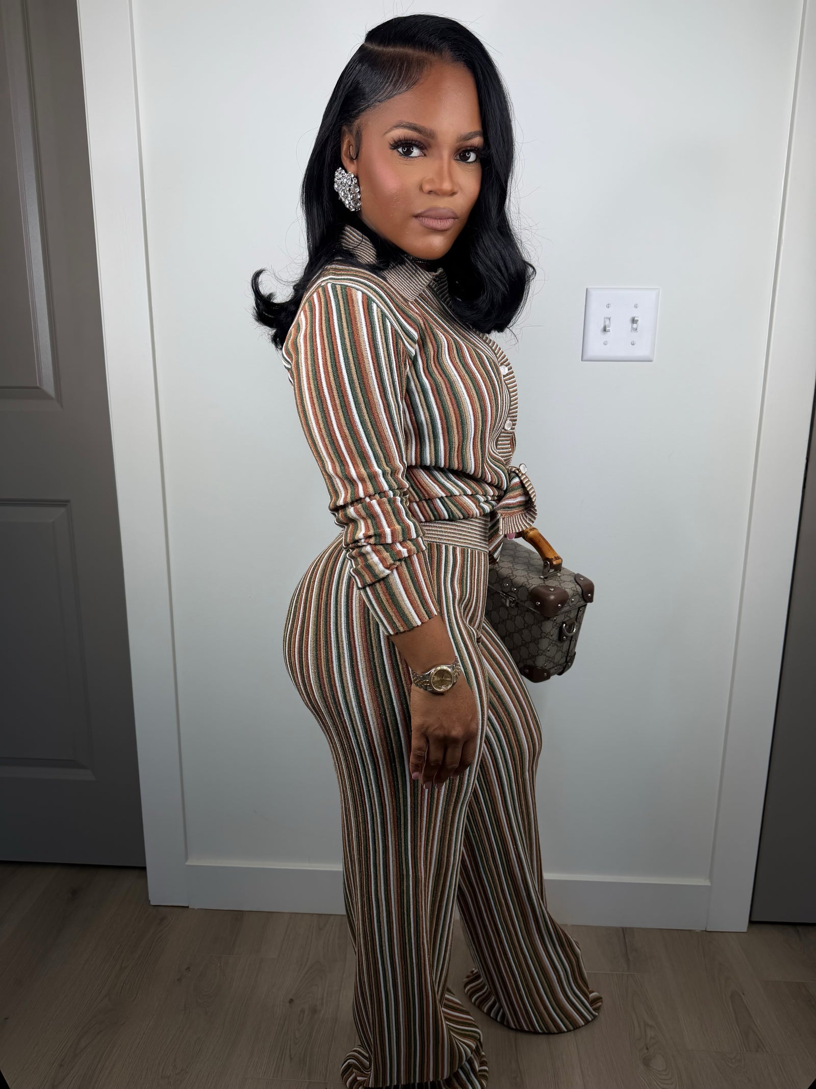 Elite Espresso Stripe (very stretchy)