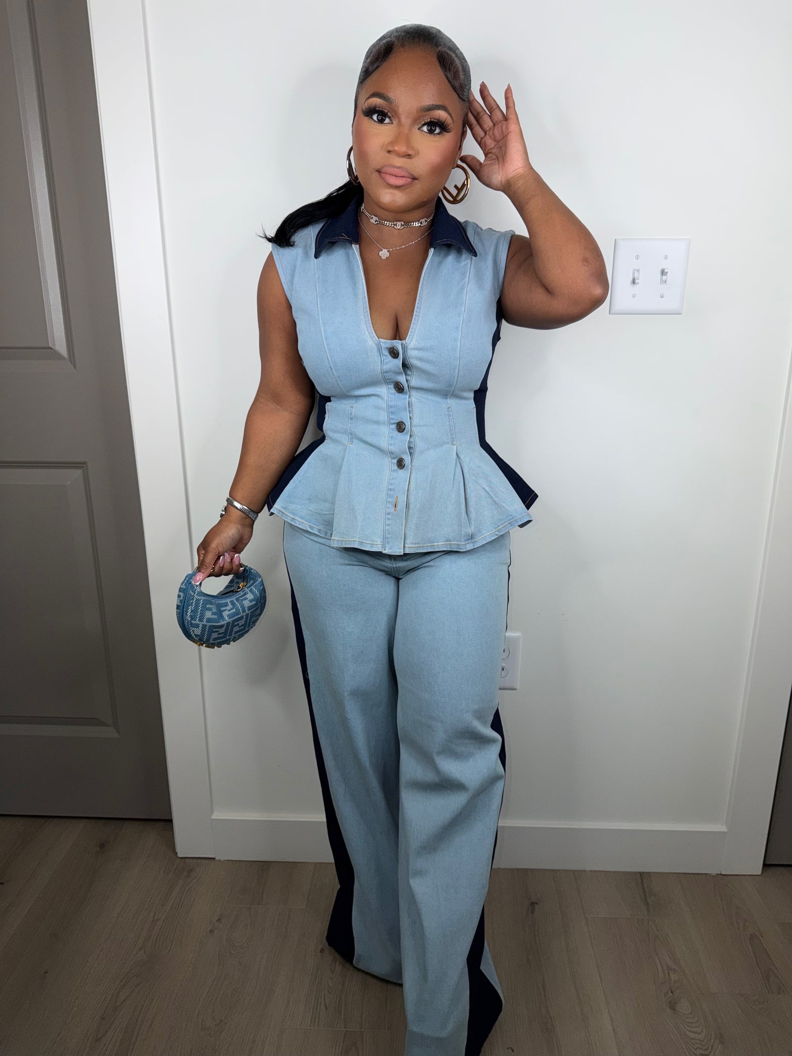 Noir Indigo luxe set (stretchy)