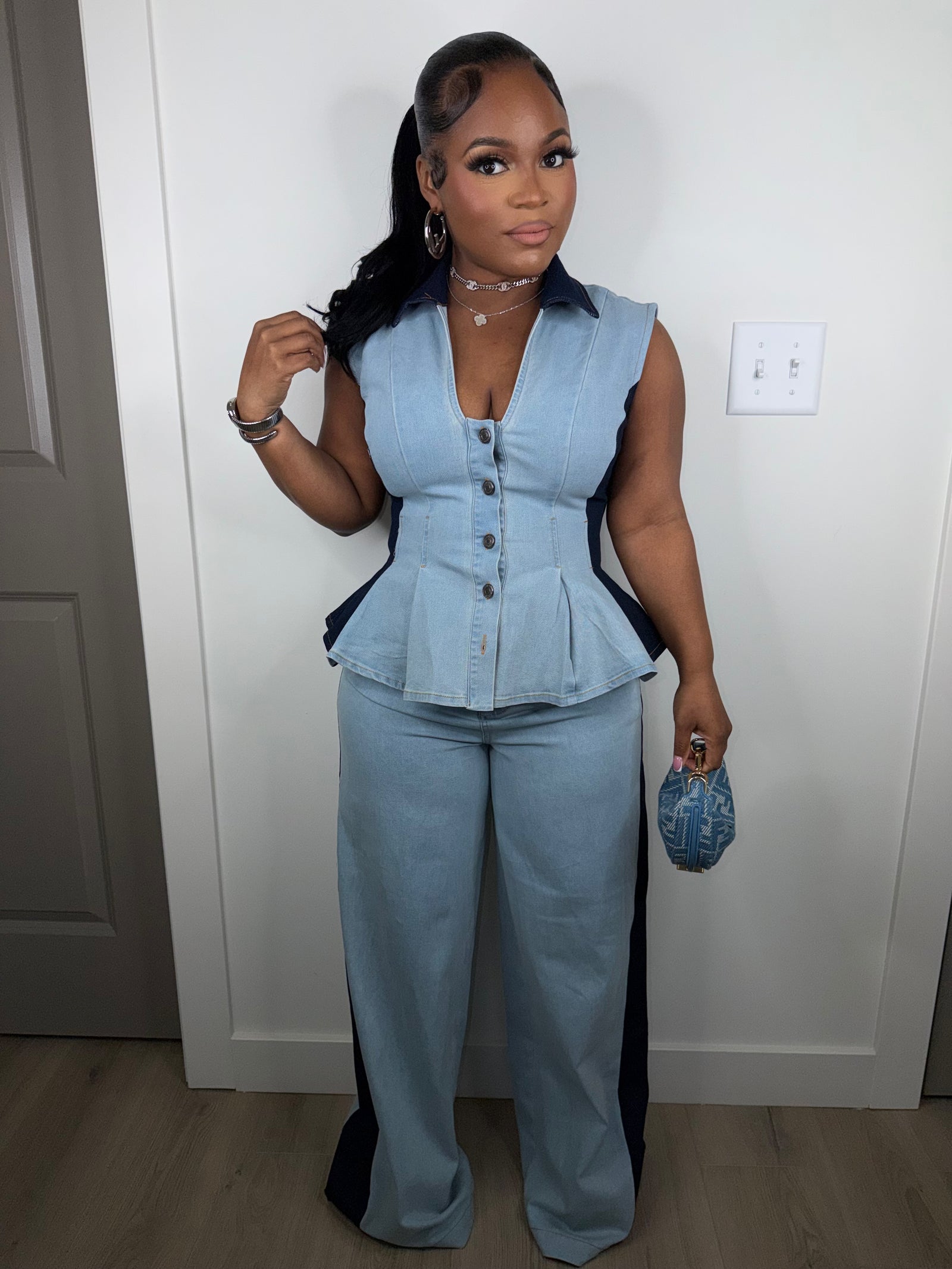 Noir Indigo luxe set (stretchy)