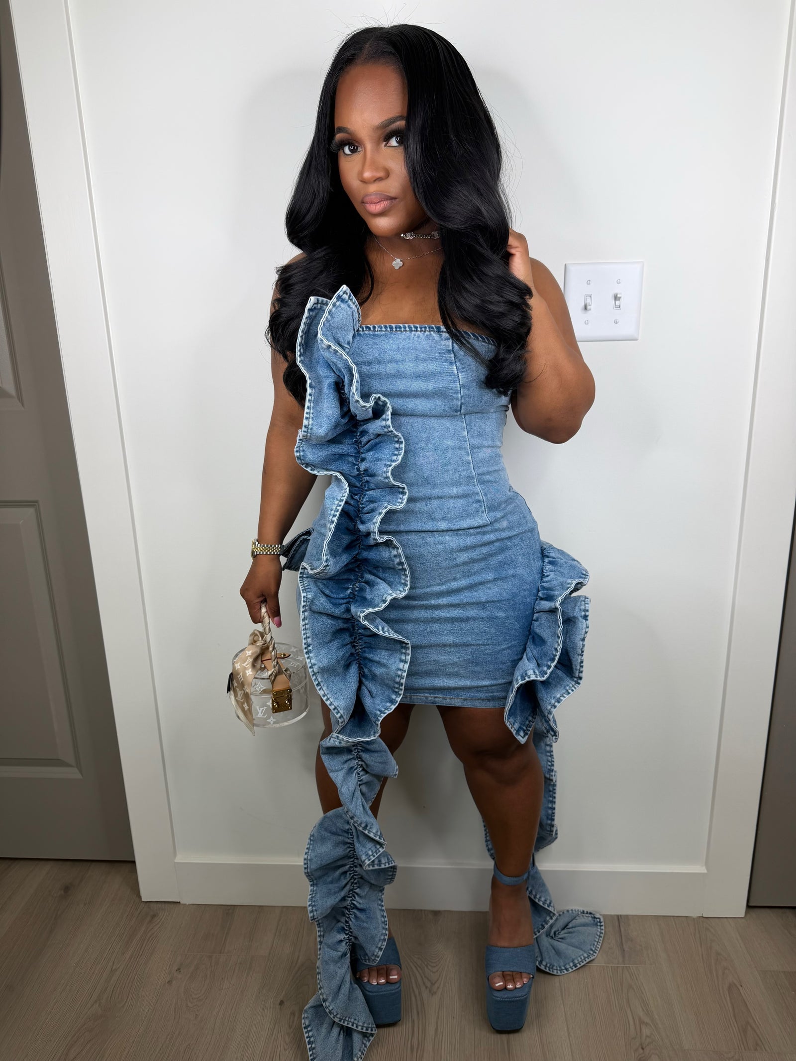 Ruffle me up luxe dress