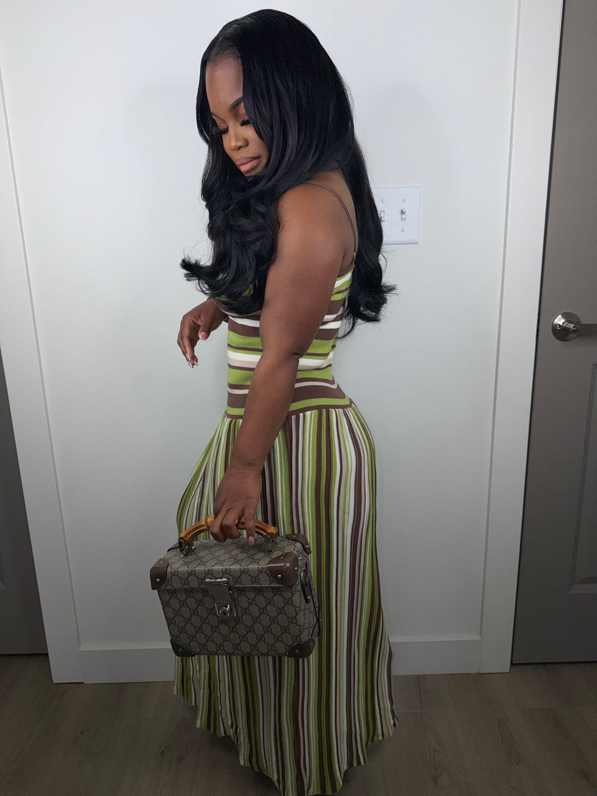 Tulum luxe green dress stretchy