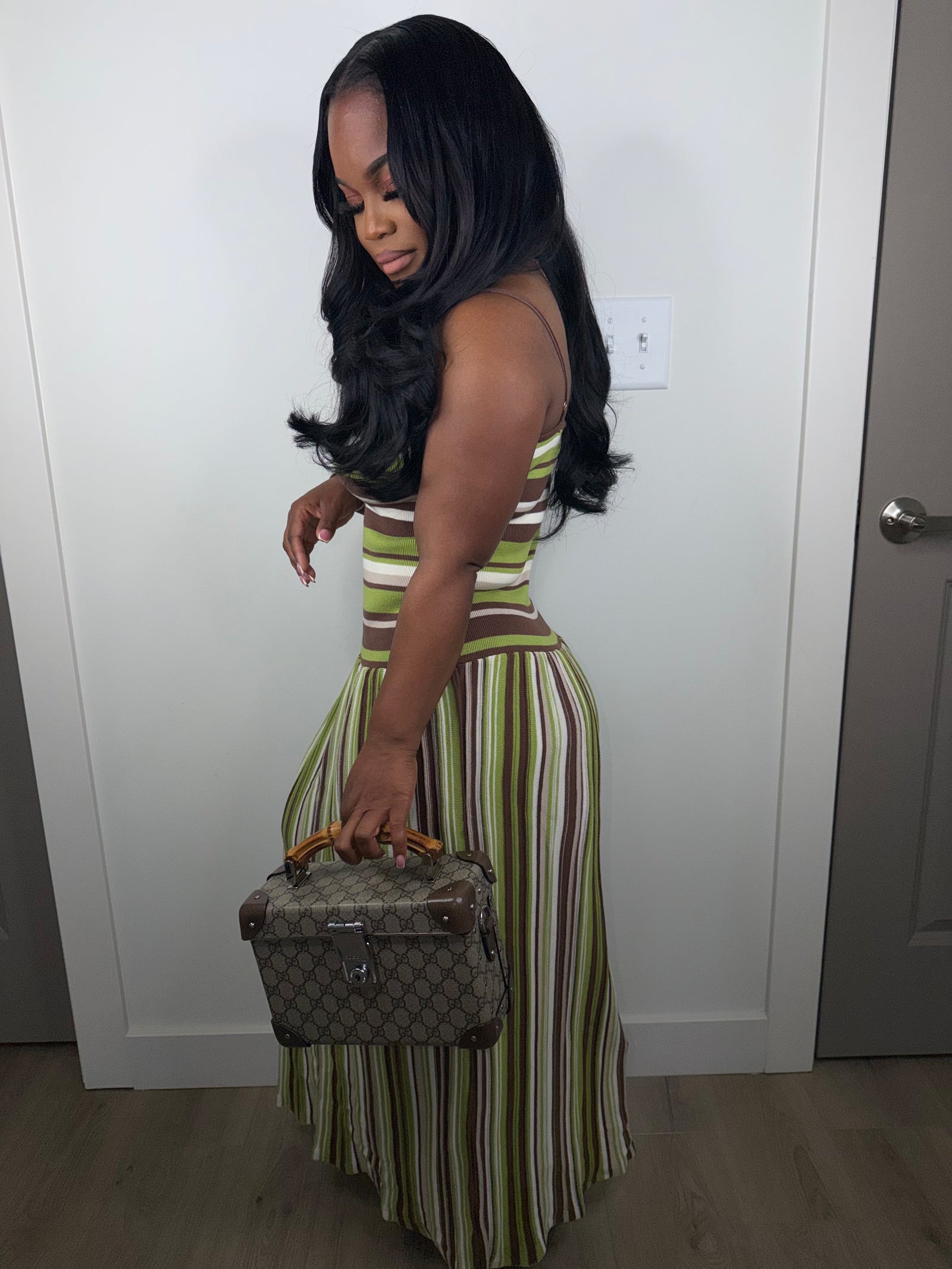 Tulum luxe green dress stretchy