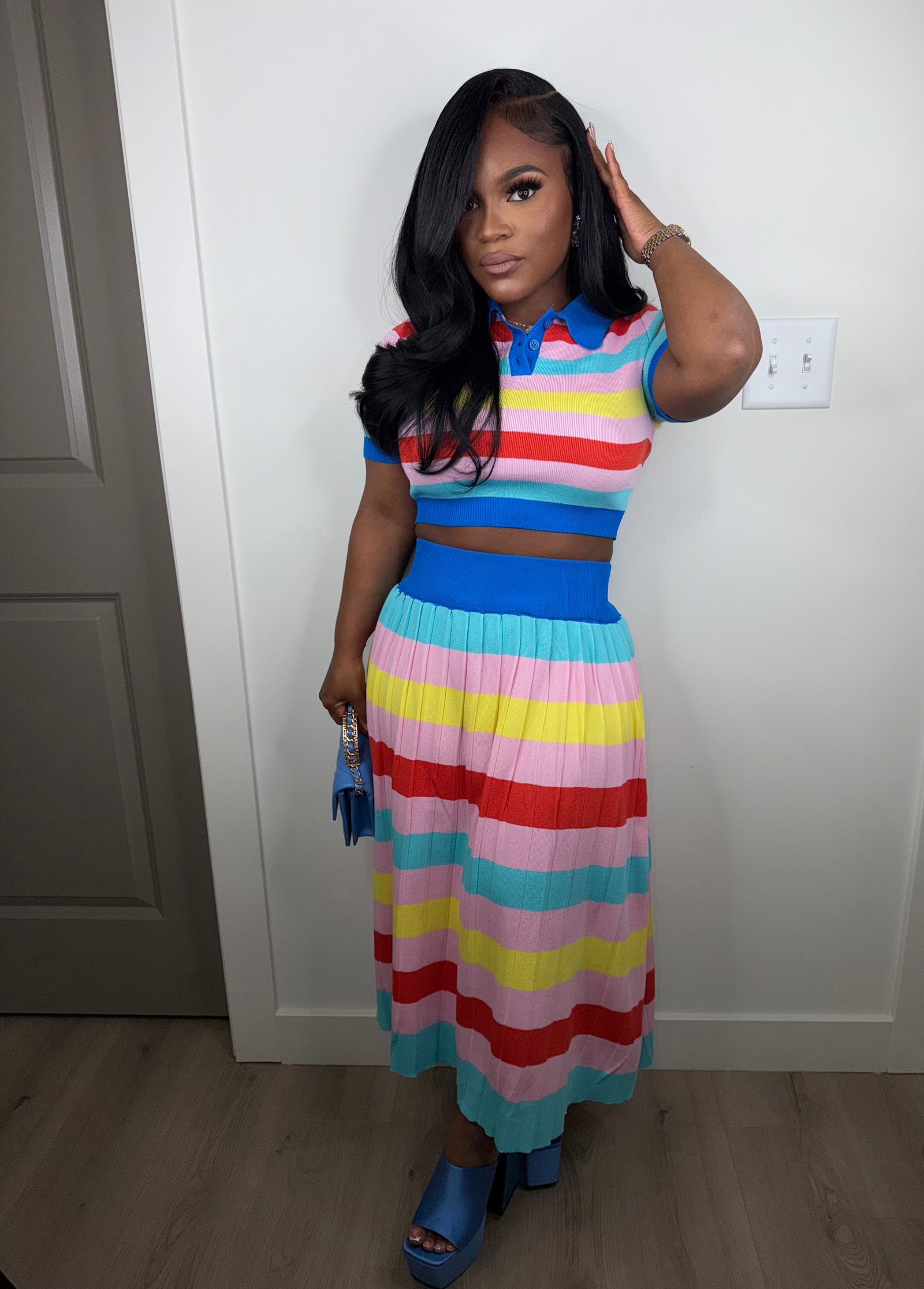 Baecation luxe skirt set stretchy