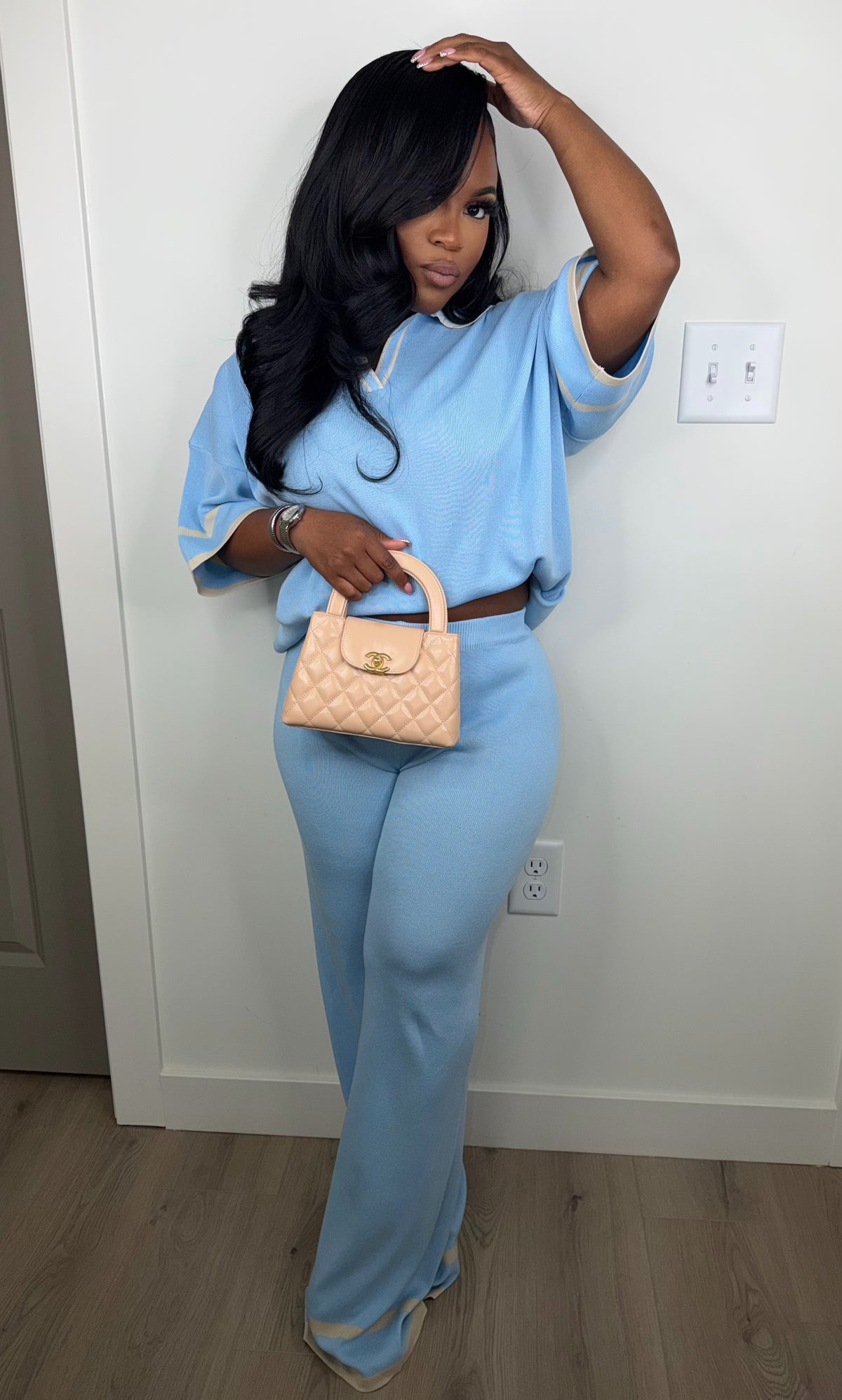 Baby baby baby set (very very stretchy) blue