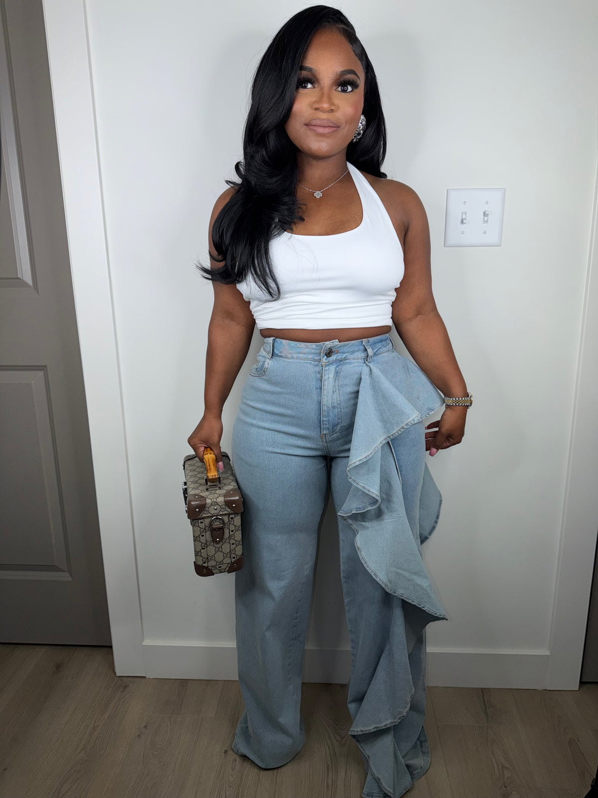 Ruffle luxe jeans