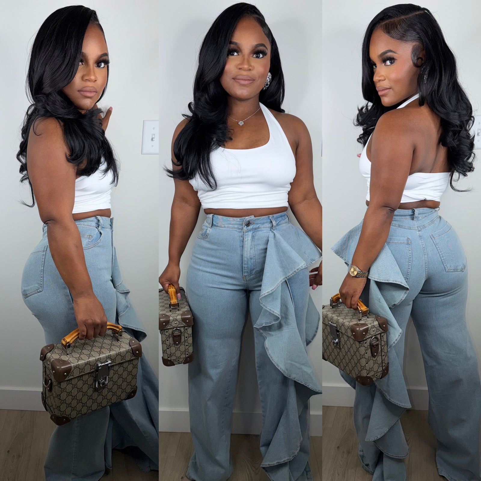 Ruffle luxe jeans