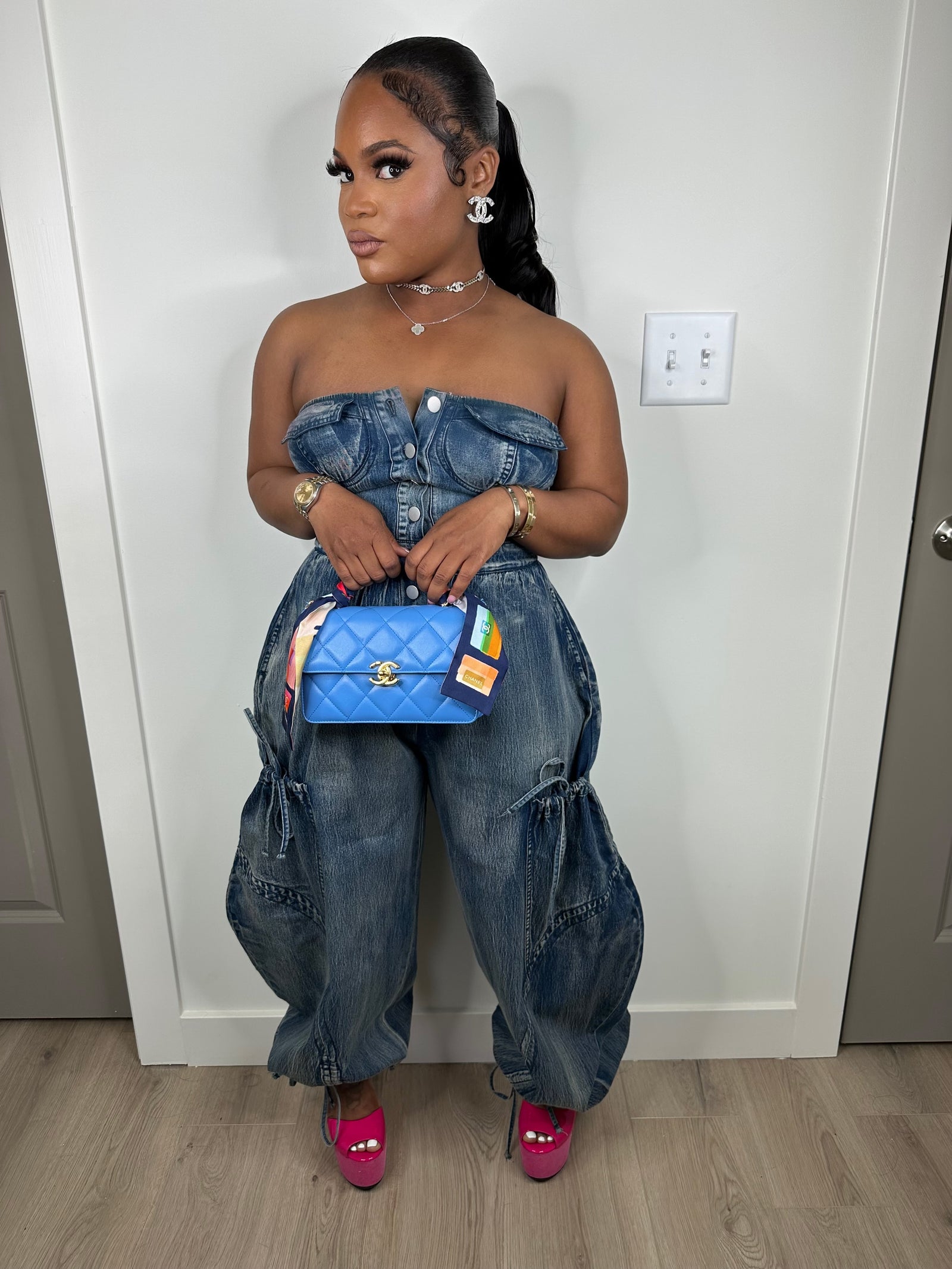 Influence luxe stretchy jumpsuit