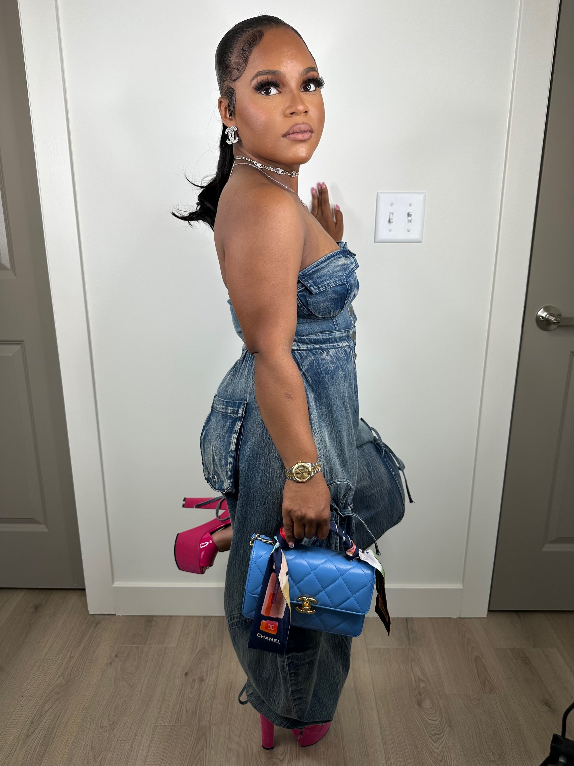 Influence luxe stretchy jumpsuit