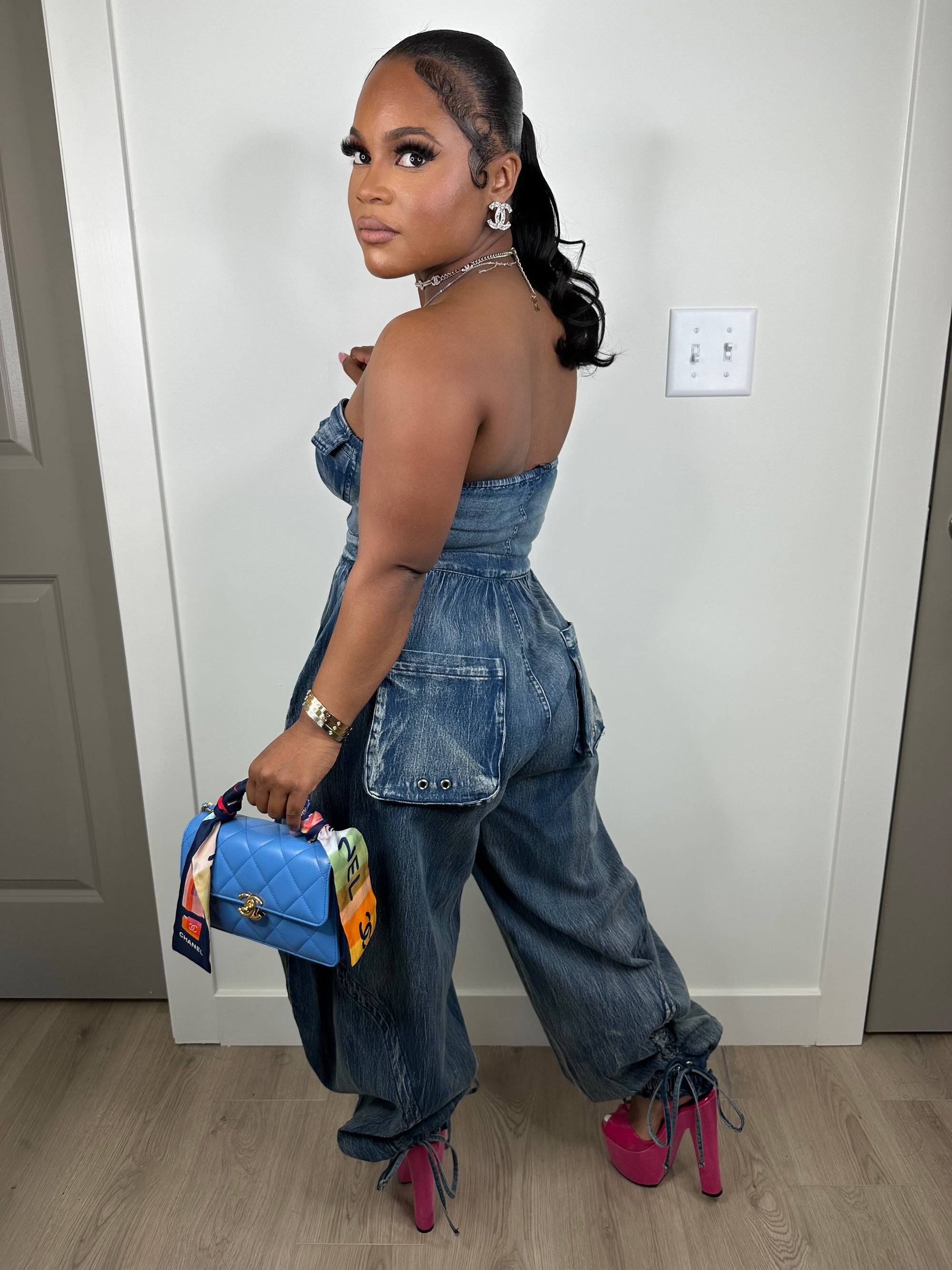 Influence luxe stretchy jumpsuit