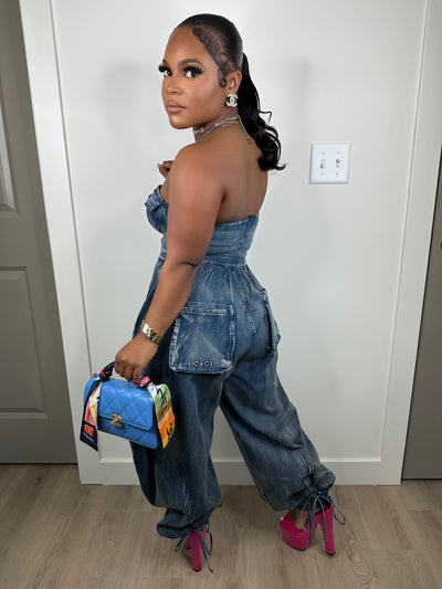 Influence luxe stretchy jumpsuit