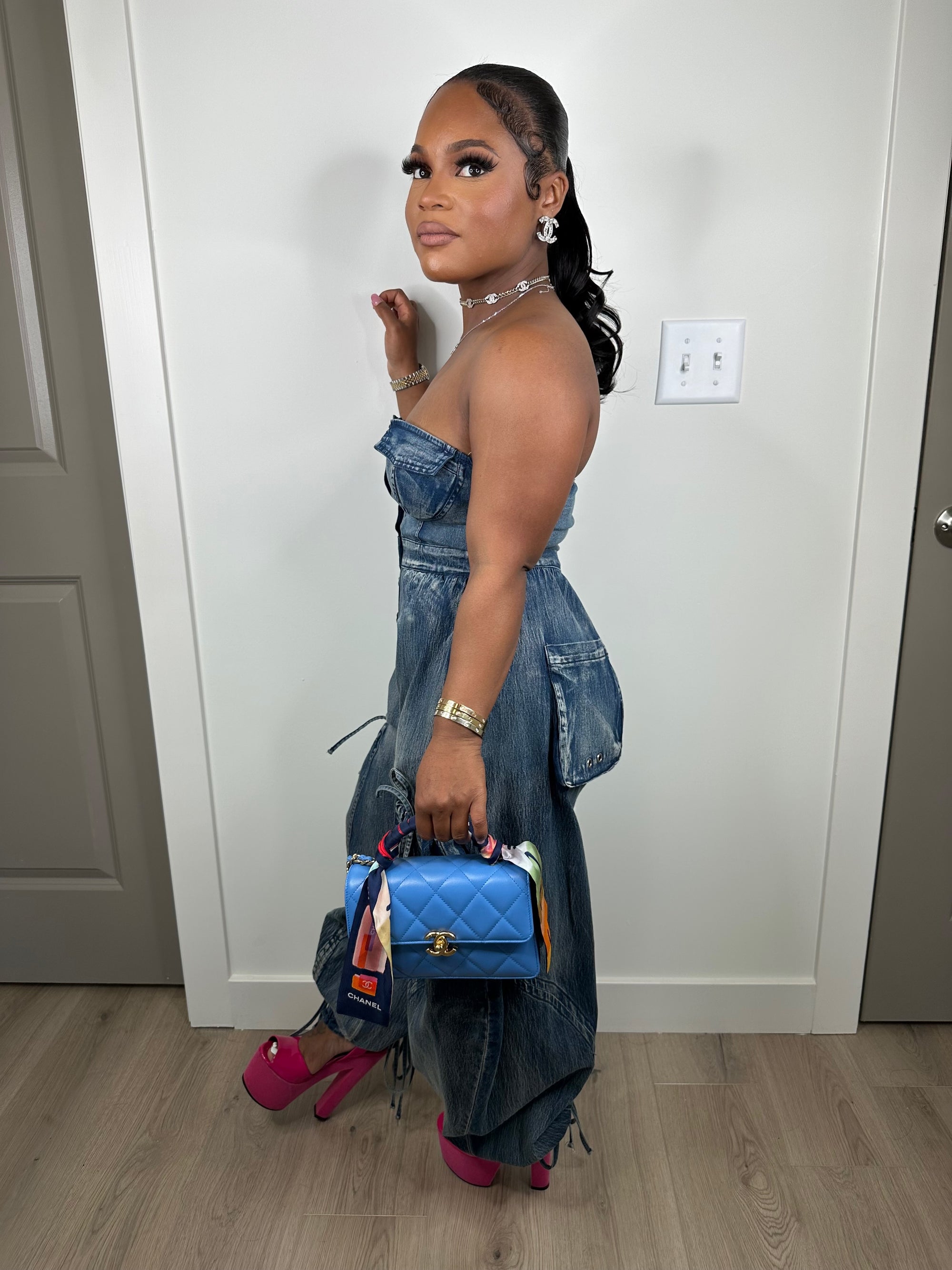 Influence luxe stretchy jumpsuit