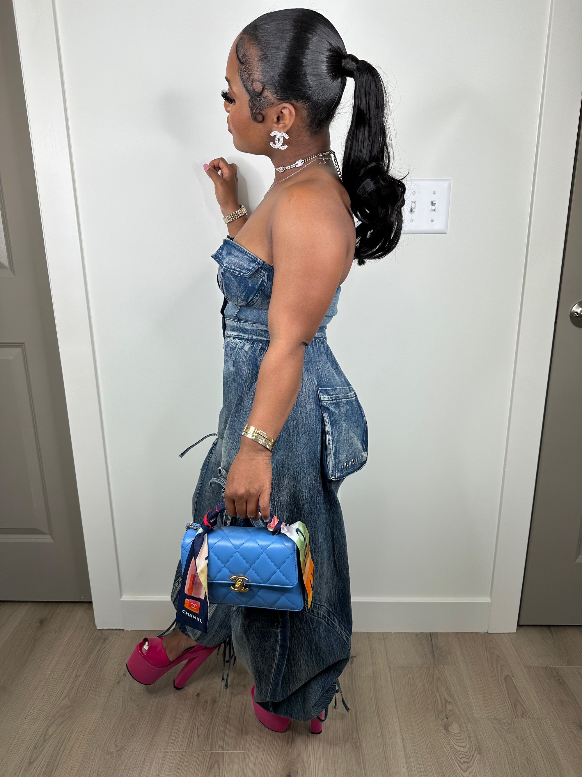 Influence luxe stretchy jumpsuit