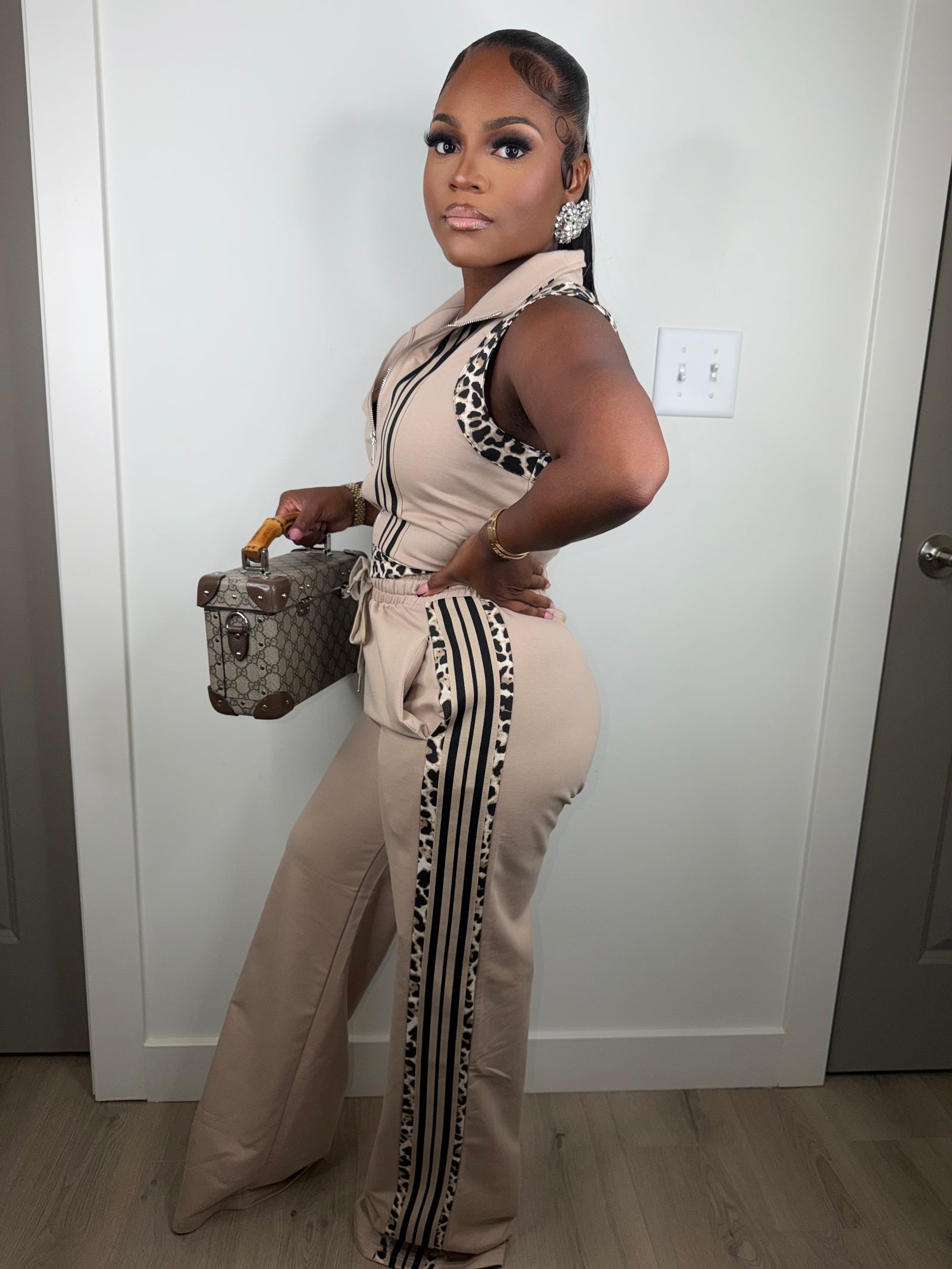 Leopard and nude set