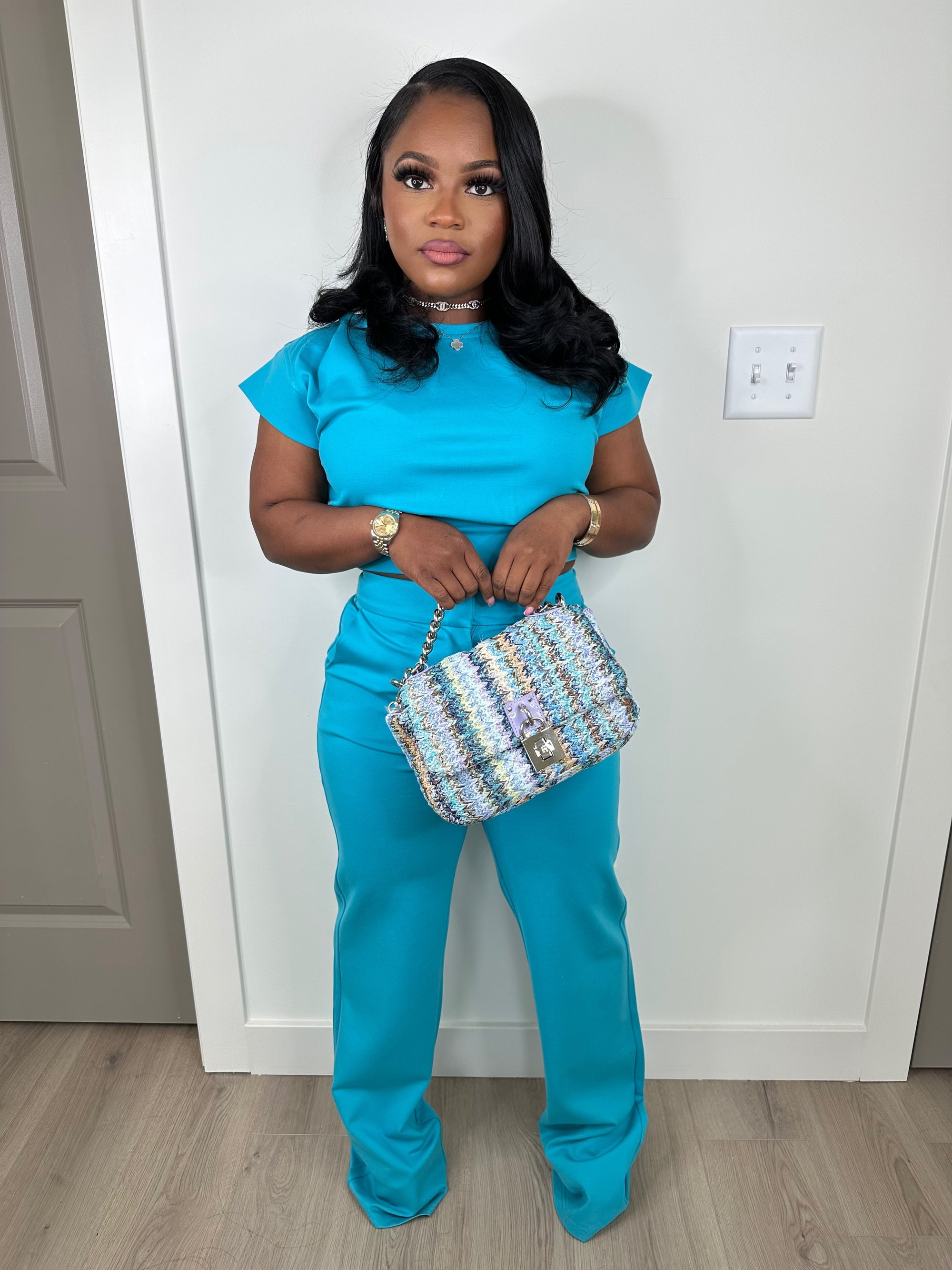 When It Comes To You Luxe Turquoise Set (Great Stretch)