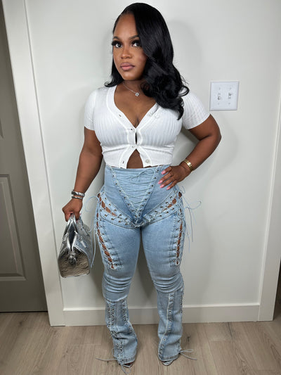 No strings attached luxe stretchy jeans