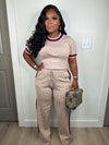 Stay ready luxe set (tan) stretchy